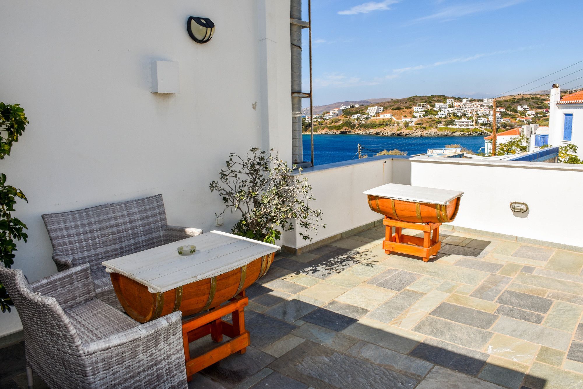 Aegean Sea View Villa Batsi Exterior photo